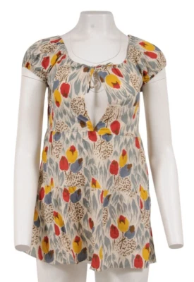 Mini Vestido para Mujer Marni Talla 40 Estampado Floral Tulipán 100% Algodón Sin Mangas Foto 1 de 4