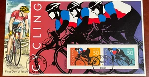 #3118 Cycling Souvenir Sheet 1996 FDC Hand-Painted  Collins Perfect!!! - Picture 1 of 1