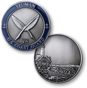 USCG COAST GUARD YEOMAN YN 1.75" CHALLENGE COIN - Picture 1 of 1