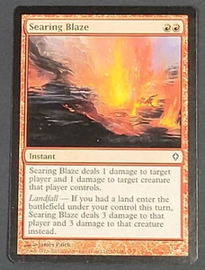 MTG - 2x Searing Blaze - Worldwake - LP/NM - Magic The Gathering - Instant 2010 - Picture 1 of 7