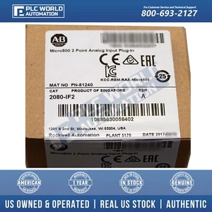 Allen Bradley 2080-IF2 Micro800 Input Module, 2-Channel, New Sealed - Picture 1 of 4