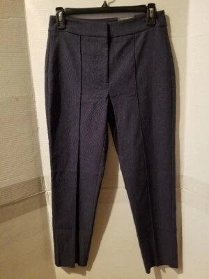 Pantalones de vestir para mujer Worthington ajustados con patrón azul marino - talla 2 - nuevos con etiquetas Foto 1 de 2