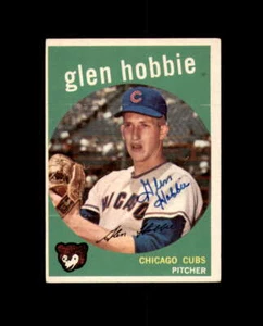 Glen Hobbie Signed Original 1959 Topps Chicago Cubs Autograph - Picture 1 of 2