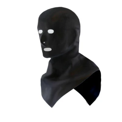 LatexDreamwear schwarze Latex Henker Maske mit Kragen / Latexmaske / Henkermaske