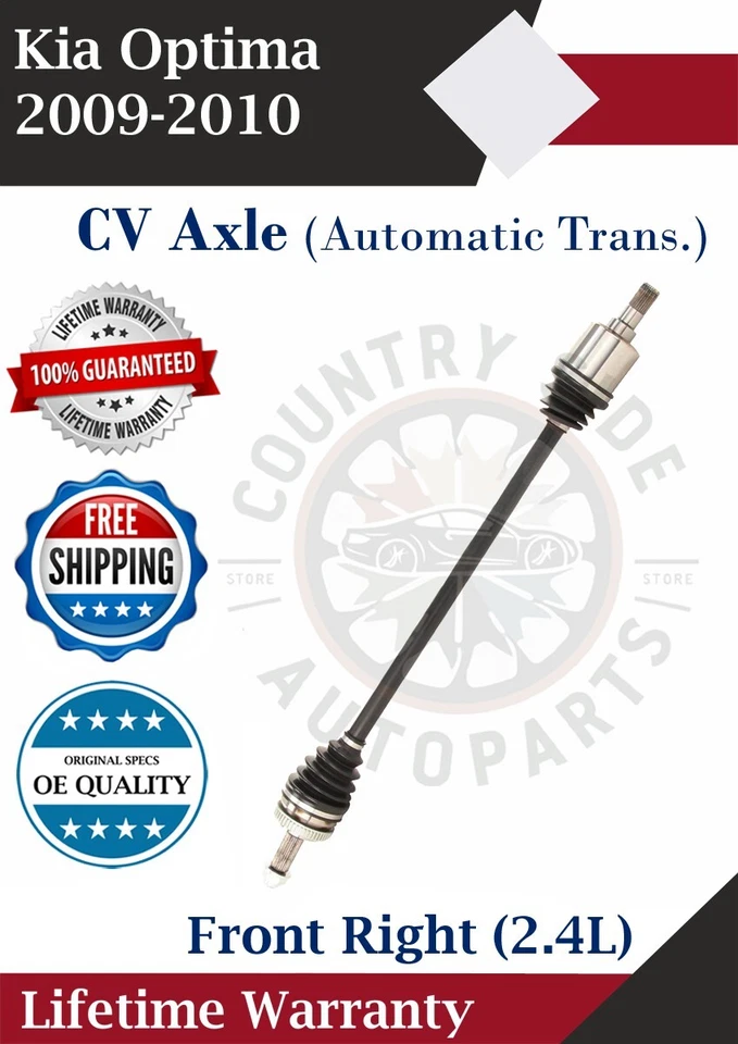 Novo Eixo CV Frontal Direito OE para 2009-2010 Kia Optima 2.4L Transmissão Automática - Imagem 1 de 4