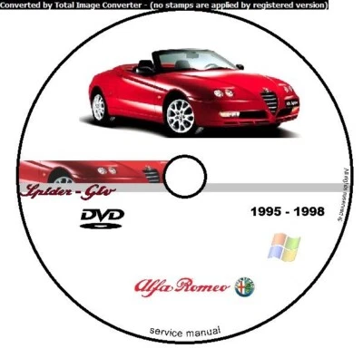 ALFA ROMEO SPIDER GTV 1995 1998 MANUALE OFFICINA WORKSHOP MANUAL SERVICE CD DVD - Immagine 1 di 4