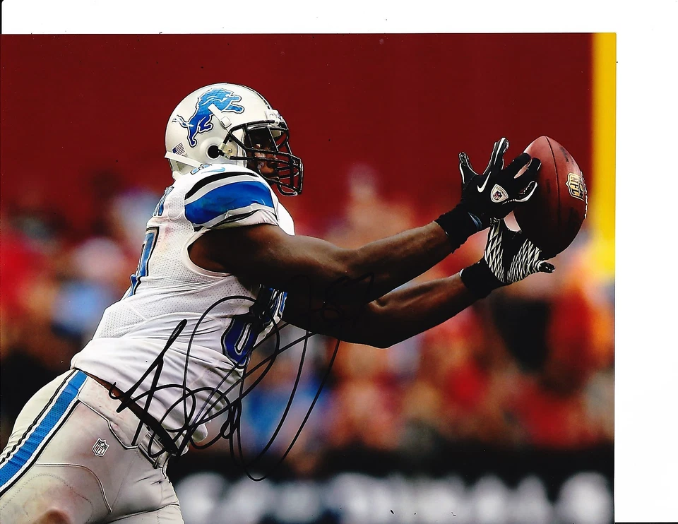 DETROIT LIONS BRANDON PETTIGREW SIGNED 8X10 - Image 1 of 1