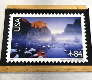 Poster USPS 2006 Parco Nazionale Yosemite Patrimonio UNESCO Posta Aerea Gilcee 26,5"x18" - Foto 1 di 11