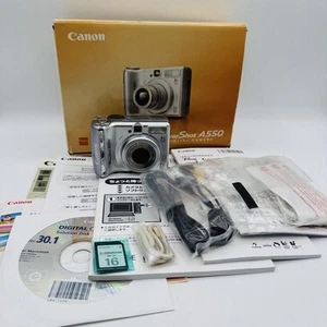 Canon PowerShot A550 Digital Camera Unused Compact Rare AA Battery Japan - Picture 1 of 9