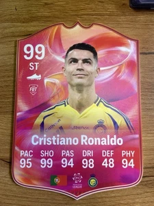 Cristiano Ronaldo Al Nassr Portugal FIFA 2025 FUT Card size A5 pink - Picture 1 of 1