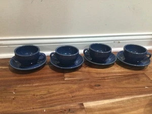 4 sets LE TAUCI Cappuccino Cups with and Saucers Ceramic Large 8OZ Ceylon Blue - Bild 1 von 10