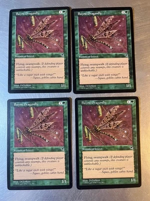 4x Bayou Dragonfly 1997 Tempest Magic Cards LP Condition Playset - Image 1 of 2