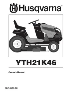 Bedienungsanleitung & Teileliste Husqvarna Frontmotor Aufsitzmäher - Modell YTH21K46 - Bild 1 von 3