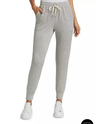 Espléndidos pantalones deportivos para mujer $88 jaspeados elásticos con cordón grises medianos NW Foto 1 de 4