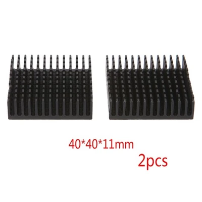 Aluminum Heatsink Extruded Black Radiator Heat Sink 40x40x11mm For Electronics - Image 1 of 4