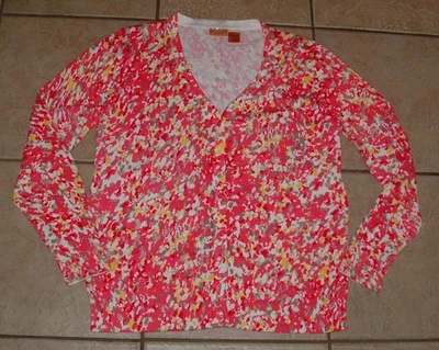 Cárdigan Suéter Brillante Multicolor Talla XL Informal o Vestido Elástico Ligero Foto 1 de 3