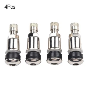 Reliable Tire Valve Replacement 4 Pack of 11 3mm Steel Valves with Washers - Picture 1 of 16
