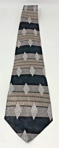 Stafford Executive Striped & Diamond 100% Silk Tie - Picture 1 of 3
