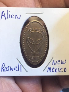 Centavo de zinc alargado - Alien - Roswell, Nuevo México - Imagen 1 de 6