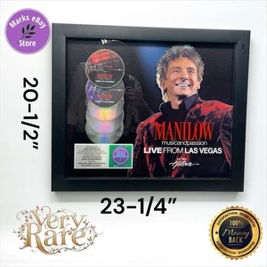 Very Rare Barry Manilow RIAA Triple Platinum Music & Passion Live Framed Award - Picture 1 of 13