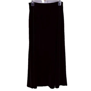 Casual Corner Women's Maxi Skirt Black Velvet XL Black Tie Formal Holiday - Picture 1 of 5