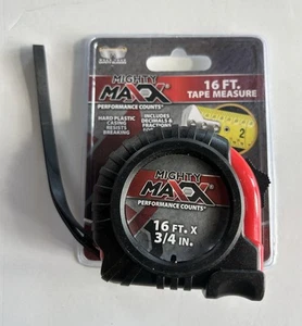 Mighty Maxx 16 ft. "Cinta métrica con alcance de 16 pies 3/4"" de ancho nueva" - Imagen 1 de 2