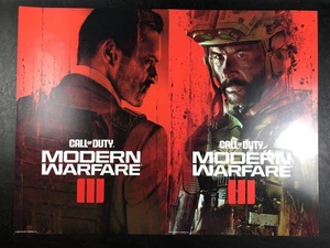 2x Cartel Promocional Doble Cara Call of Duty Modern Warfare 3 COD MW3 18" X 12" - Imagen 1 de 8