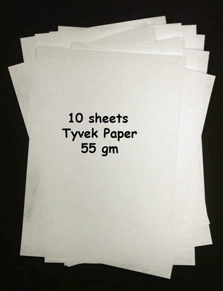 Tyvek A4 55gm - Packung mit 10 Blatt Tyvek Papier