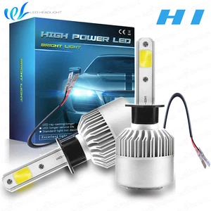 H1 6000K White LED Headlight Bulbs Conversion Kit Low Beam Replace Halogen 2pcs - Foto 1 di 12