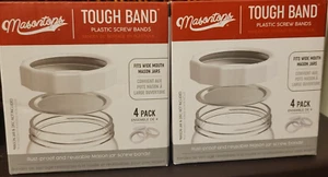 MasonTops Banda Resistente Plástico Tornillos Bandas Boca Ancha Paquete de 4 2 Cajas 8 Total - Imagen 1 de 1