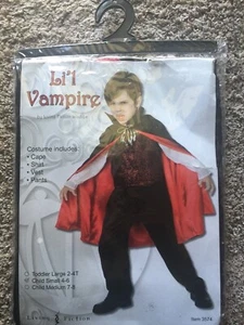 Disfraz de Halloween para niño vampiro Li'l de Living Fiction Nuevo - Imagen 1 de 6