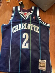 Mitchell & Ness NBA Swingman Hornets 94-95 Larry Johnson Basketball Jersey Sz L - Picture 1 of 3
