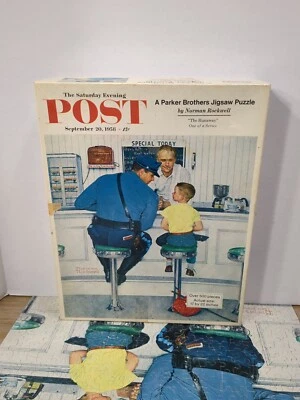  Saturday Evening Post Norman Rockwell Runaway 500 PC Jigsaw Puzzle Complete  - Image 1 of 4