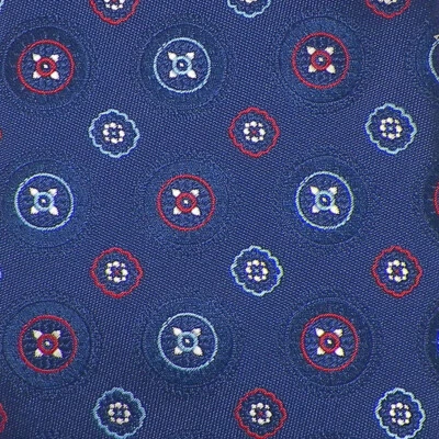 Corbata de seda tejida CANALI para hombre azul marino rojo blanco Italia nueva con etiquetas Foto 1 de 4