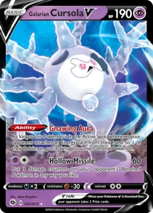 Pokemon TCG Galarian Cursola V 21/73 ENG EXC/NM Champion's Path Futuri Campioni - Imagen 1 de 1