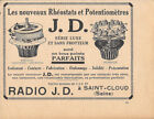 J.D. le nouveaux rheostats et potentiometres - Advertising 1929