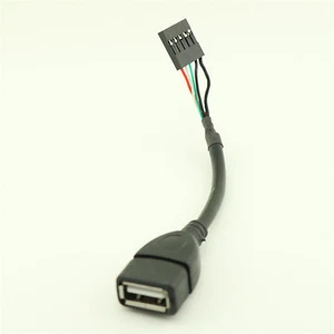1x 10 cm USB 2.0 A hembra a Dupont 5 pines hembra cabezal placa base cable adaptador - Imagen 1 de 5