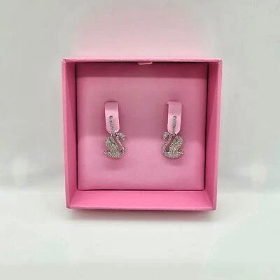 Swarovski Iconic Swan Drop Ohrhänger Ohrringe Schwan Weiß, Rhodiniert 5647545 - Bild 1 von 4