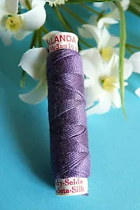 663BTER / Superb Coil Drawstring Silk " Calanda " Zwicky Violet N°706 - Picture 1 of 2
