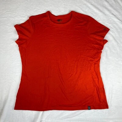 Camiseta New Era Mujer 3XL Roja Sólida Manga Corta Cuello Redondo Exterior Pullover Foto 1 de 4