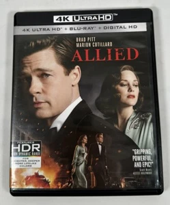 Allied (4K Ultra HD + Blu-ray, 2016) No Digital Region A - Brad Pitt War Romance - Picture 1 of 4