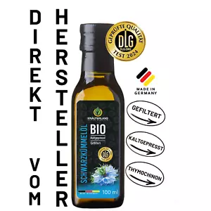 KRÄUTERLAND Bio Schwarzkümmelöl GEFILTERT 100ml, kaltgepresst vom Hersteller - Bild 1 von 11