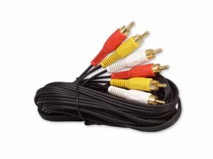 12ft 3-RCA Red White Yellow Composite Stereo Audio Video (PACK OF 3) - Picture 1 of 1