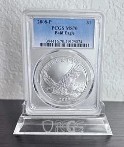 2008-P Silver Dollar - Bald Eagle PCGS MS70 2008 P $1 - Picture 1 of 4