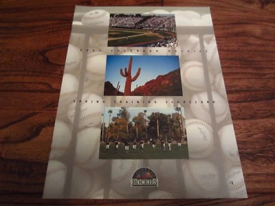 2001 Colorado Rockies Spring Training Program Scorecard - Helton Walker Hampton - Image 1 of 2