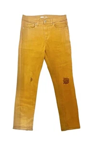 Youth Boys Old Navy Karate Built-In Flex Max Slim Brown Jeans Size 16 Distressed - Picture 1 of 6