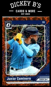 2024 Donruss Optic Orange Velocity Prizm #40 Junior Caminero Tampa Bay Rays - Picture 1 of 2