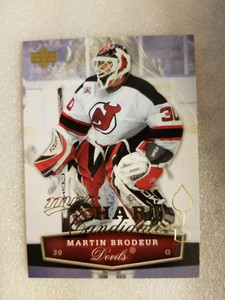 Martin Brodeur 2007-08 Upper Deck MVP Hart Candidates #HC-3 NM-M