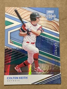 2020 Elite Extra Edition Colten Keith BLUE STATUS /249 Tigers #139