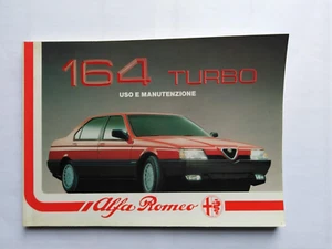 ALFA ROMEO 164 TURBO LIBRETTO USO MANUTENZIONE 03/1988 (582) - Foto 1 di 7